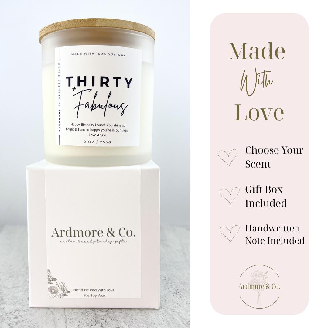 Personalized '30 & Fabulous' Birthday Candle Gift