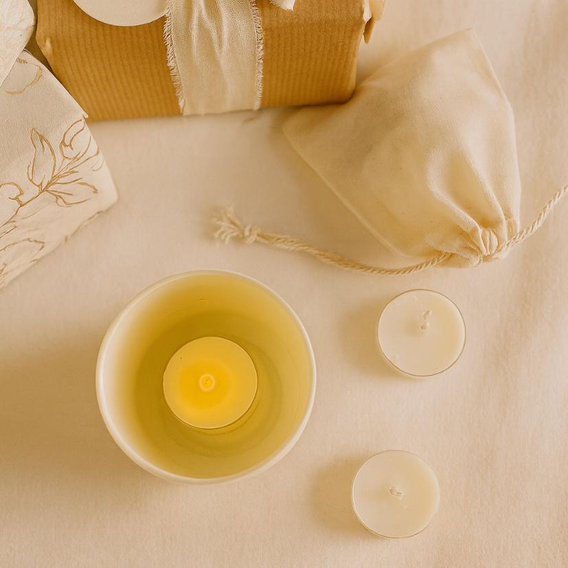 Personalized Birthday Gift Tealight Holder & Candle Set – Custom Engraved Keepsake