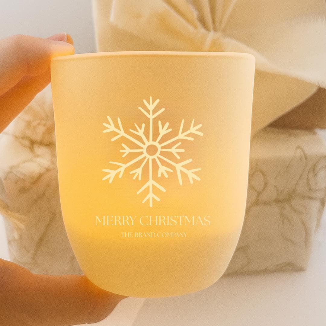 Personalized Snowflake Tealight Holder - Custom Christmas Candle Gift