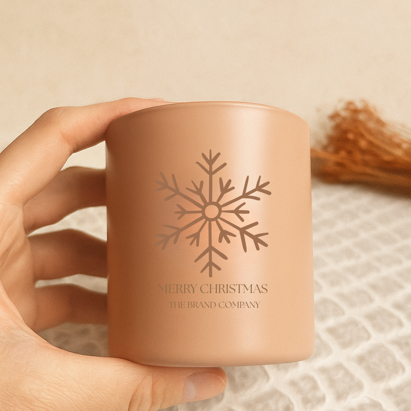 Custom Engraved Snowflake Candle or Tealight Gift Set