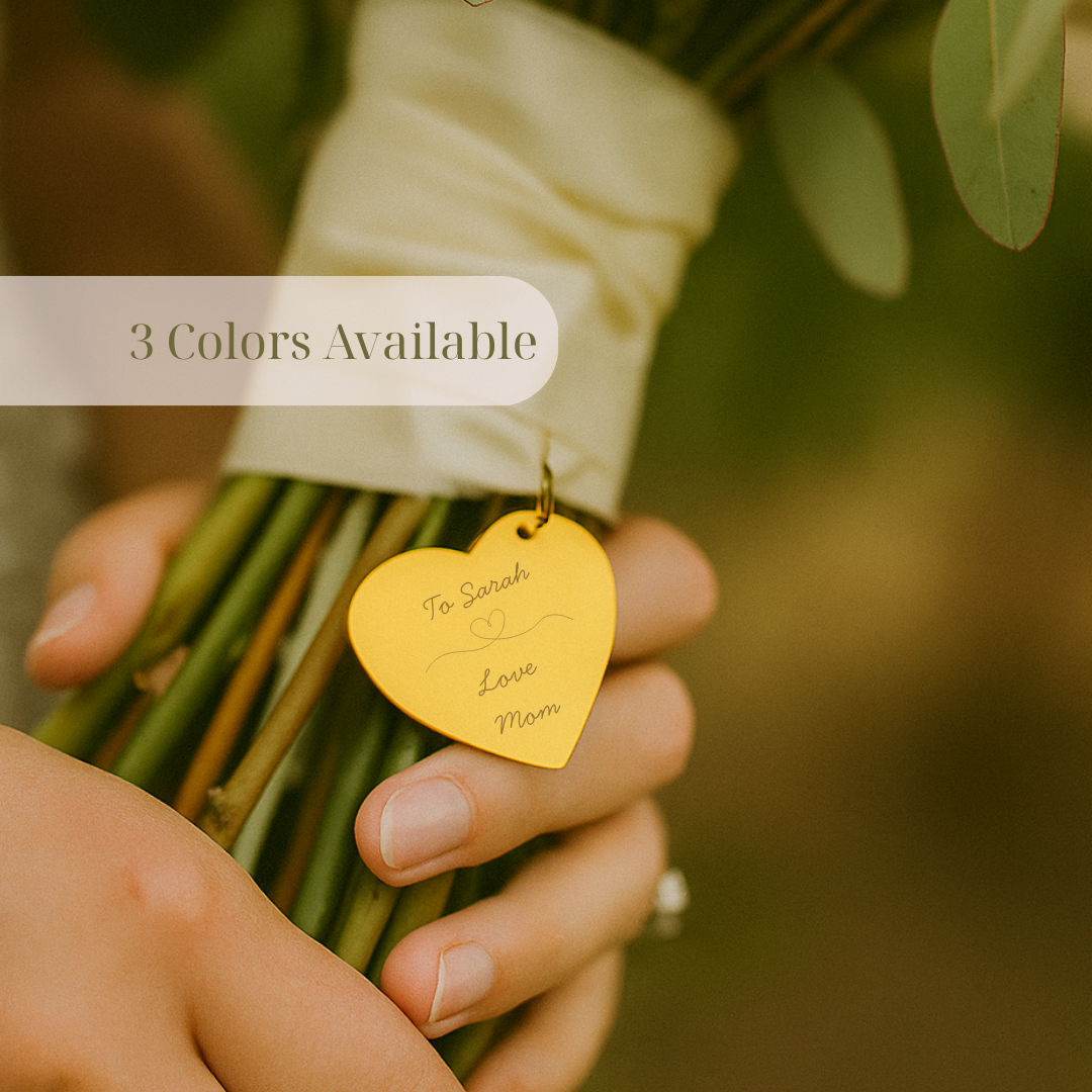 Personalized Wedding Bouquet Charm – 3 Color Options