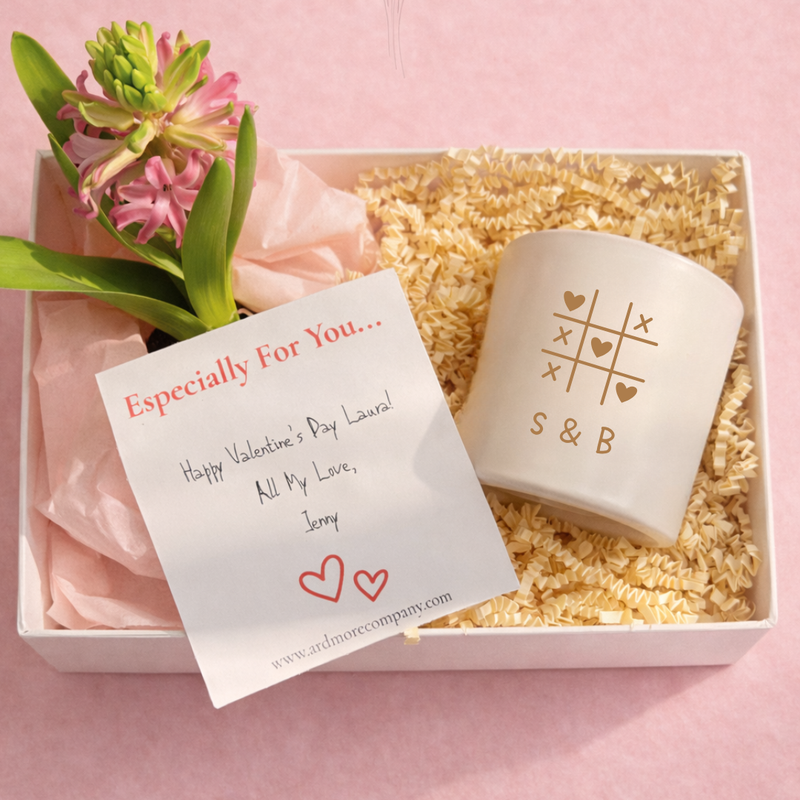 Personalized Candle + Plant | X's & O's Valentine’s Delivery (South Bay Only)
