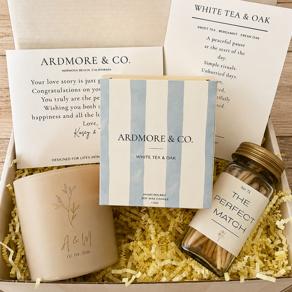 Personalized Engagement Gift Candle Set