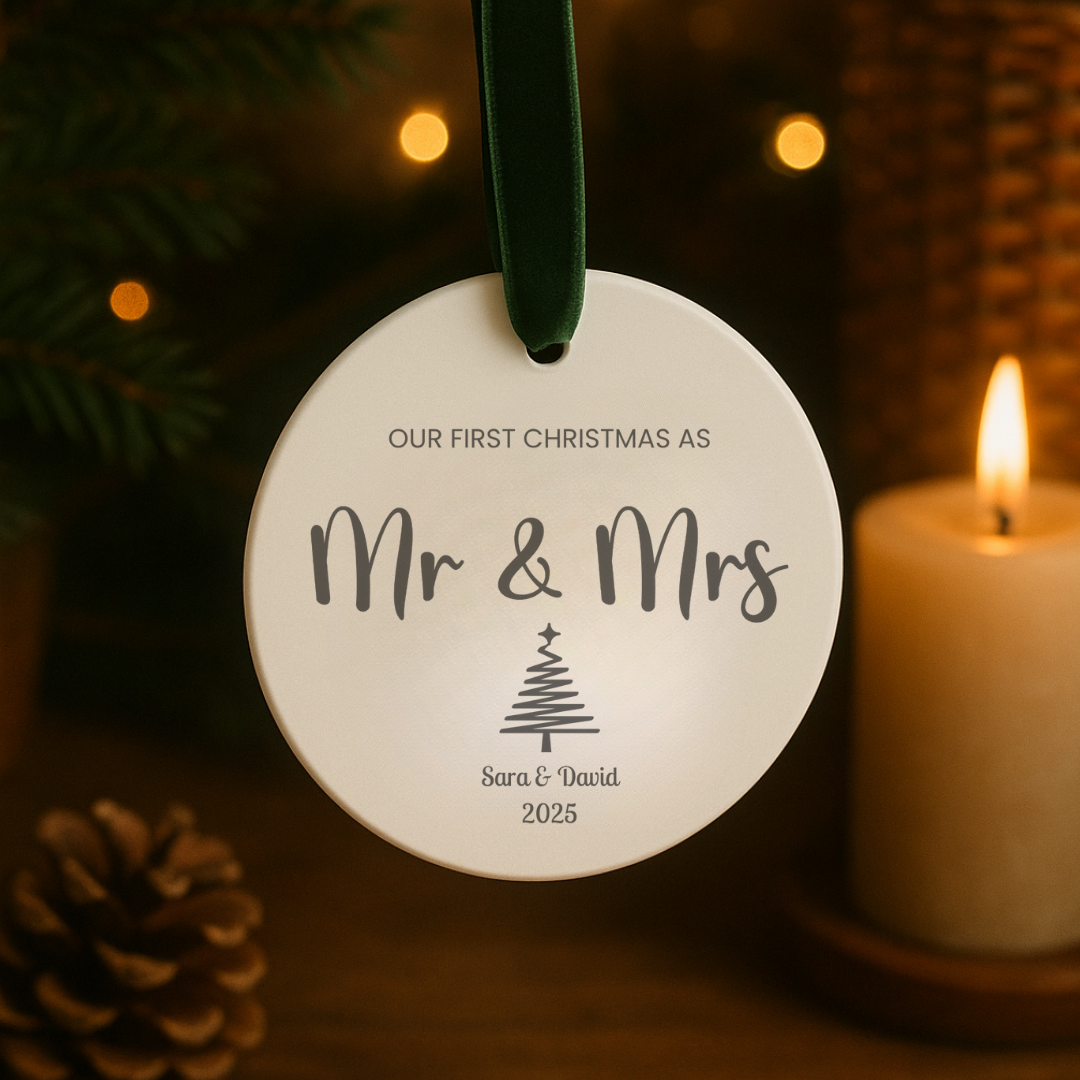 Mr. & Mrs. First Christmas Ornament
