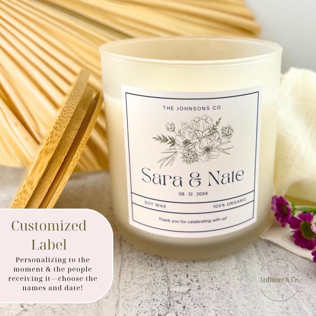 Personalized Engagement 8oz Candle Gift