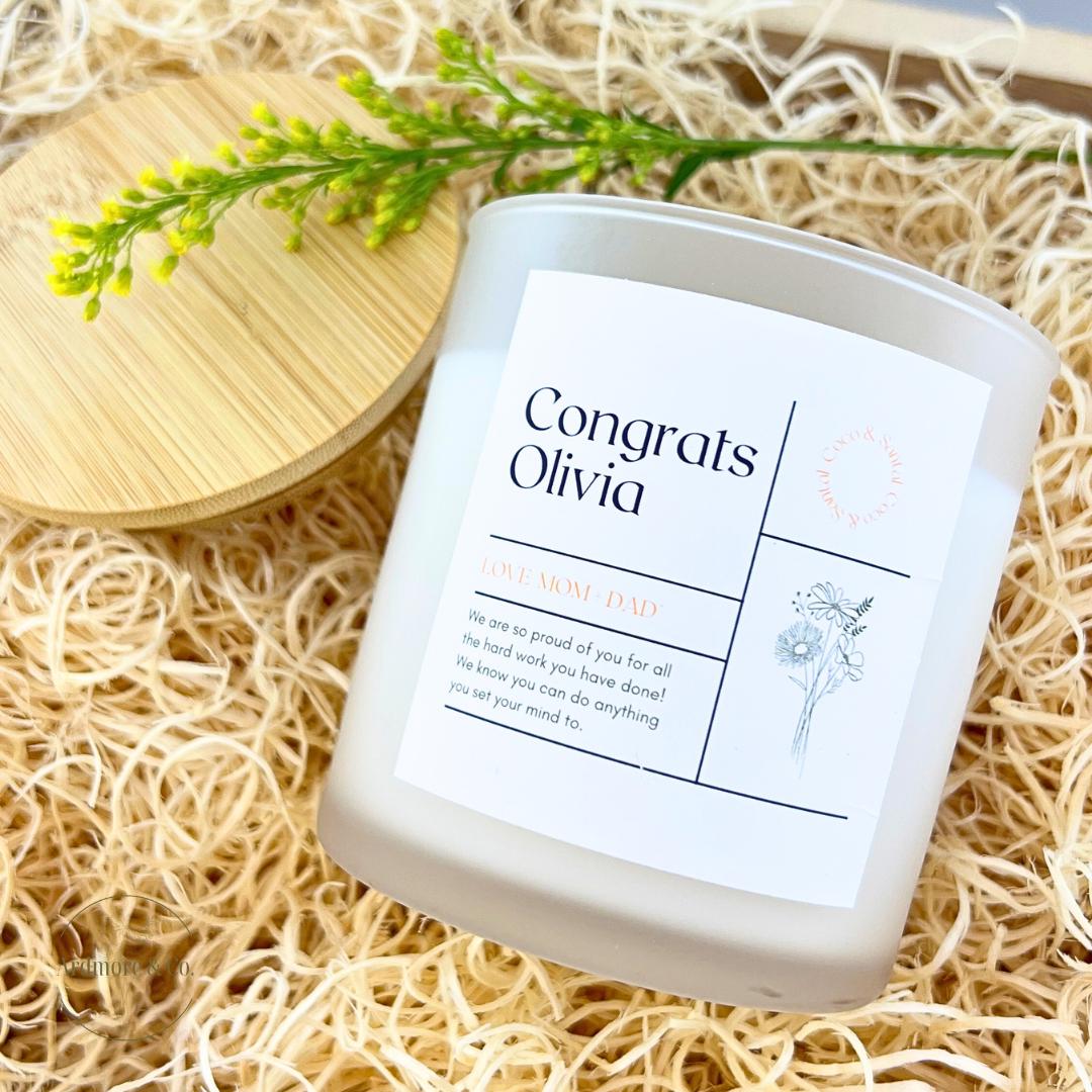 Personalized Graduation 8oz Candle