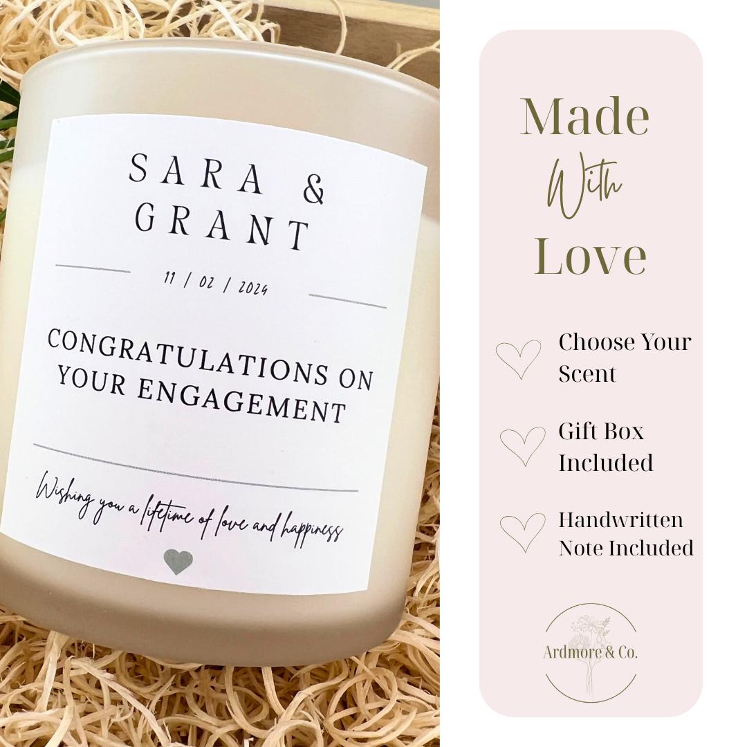 Personalized 'Congrats On Your Engagement' 8oz Candle