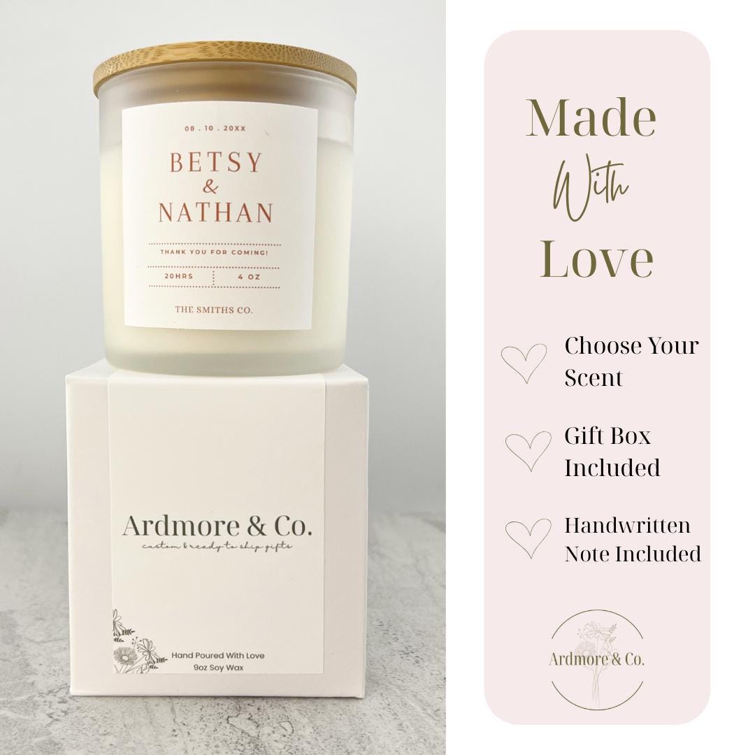 'Desert Sand Color' Bridal Party Candle Gift