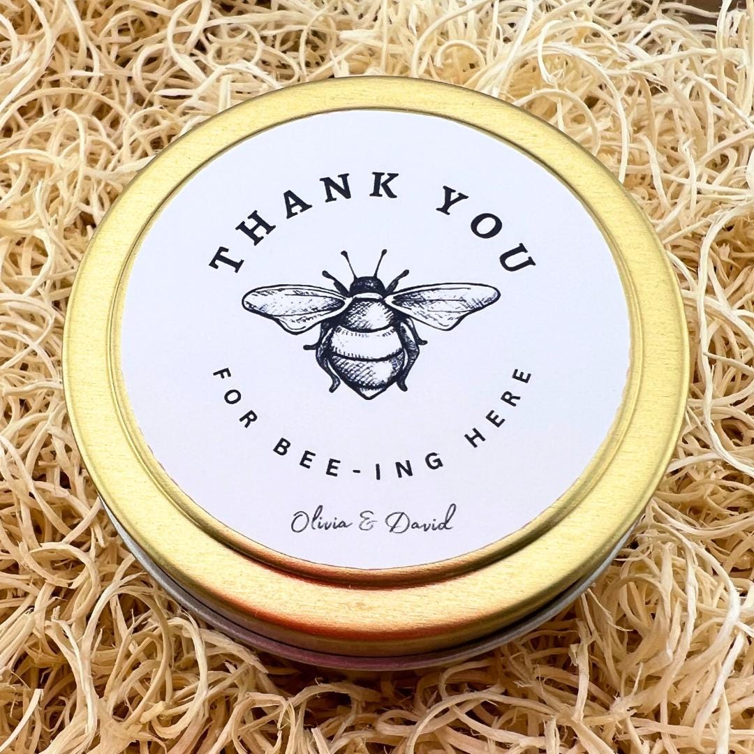 Honey Bee Candle Favors -Set of 10 Candle Favors