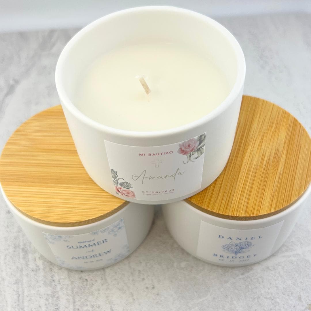 'Pearls and Prosecco' Candle Favors-Set of 10 Candle Favors