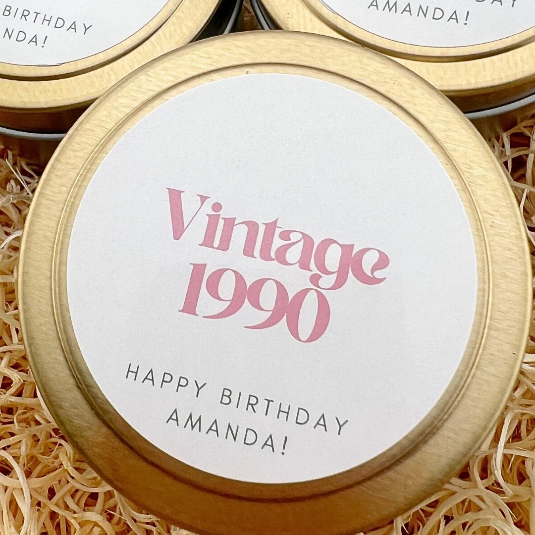 Retro Birthday Candle Favors-Set of 10
