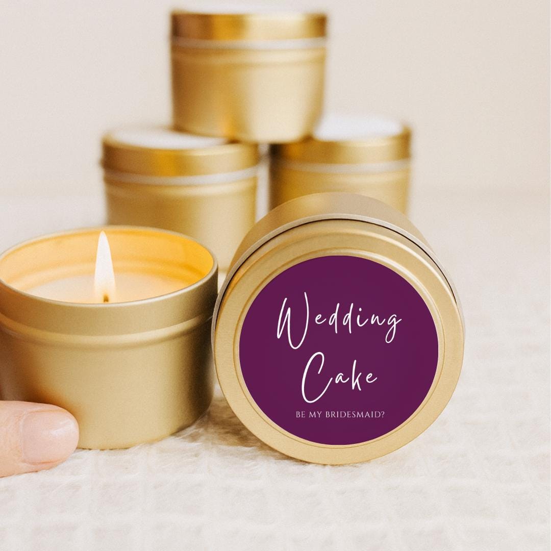 'Wedding Cake' Bridesmaid Proposal Mini Soy Candles