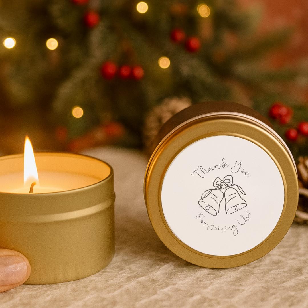 Christmas Bells Candle Favors – Set of 10